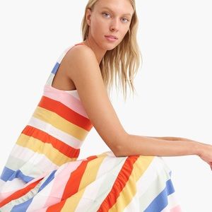 JCrew knit rainbow tiered dress XXS
